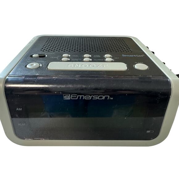 Vintage SmartSet Emerson AM/ FM Radio Clock Alarm Clock Testing Working - Picture 1 of 6
